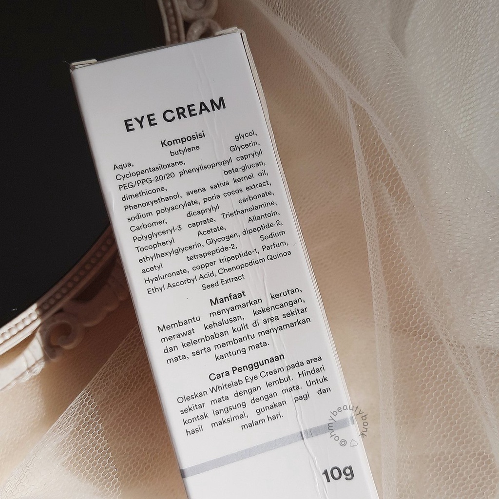 [ORI] Whitelab Eye Cream Anti Aging dengan Kandungan Utama Copper Tripeptide + Beta Glucan Mengencangkan Kantung Mata - 10ML BPOM