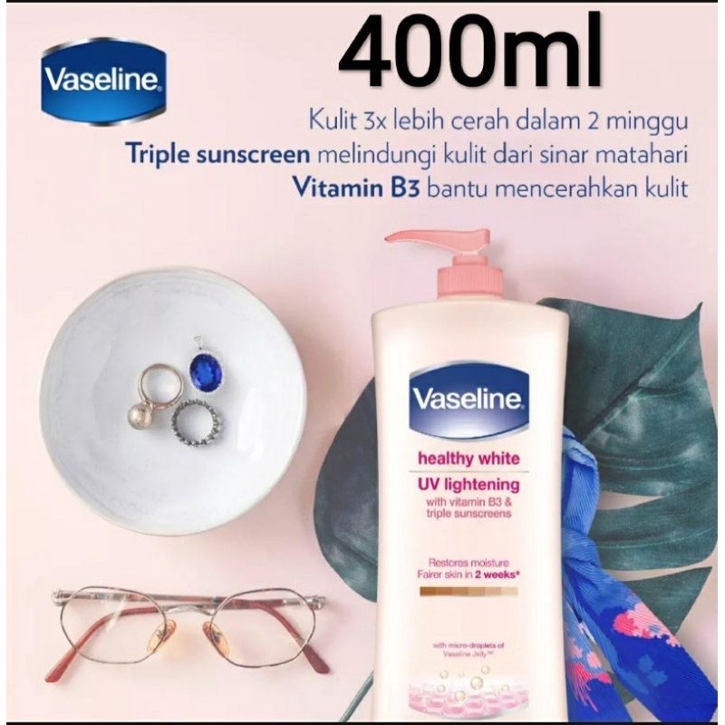 VASELINE BODY LOTION 400 ML PUMP HEALTHY BRIGHT UV EXTRA BRIGHTENING