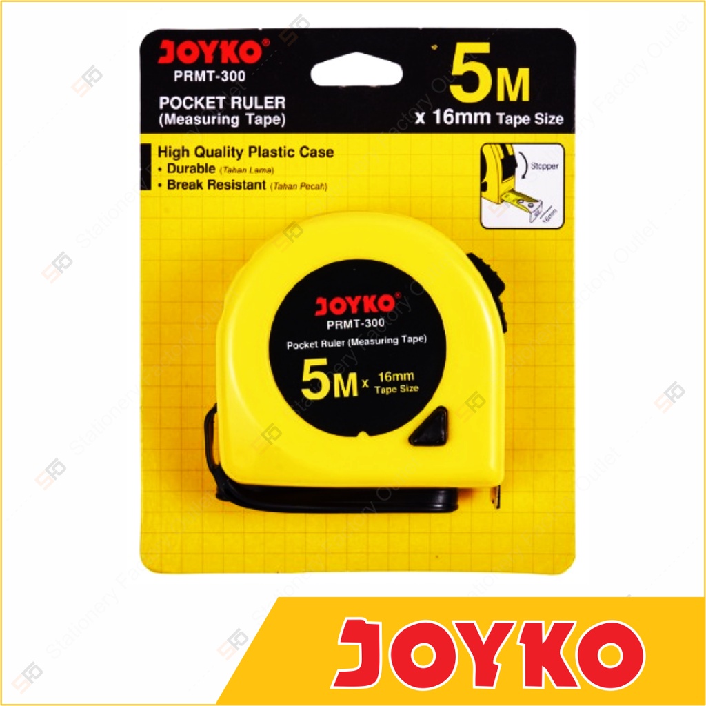 

Meteran Joyko 5 Meter PRMT-300 - Pocket Ruler Measuring Tape