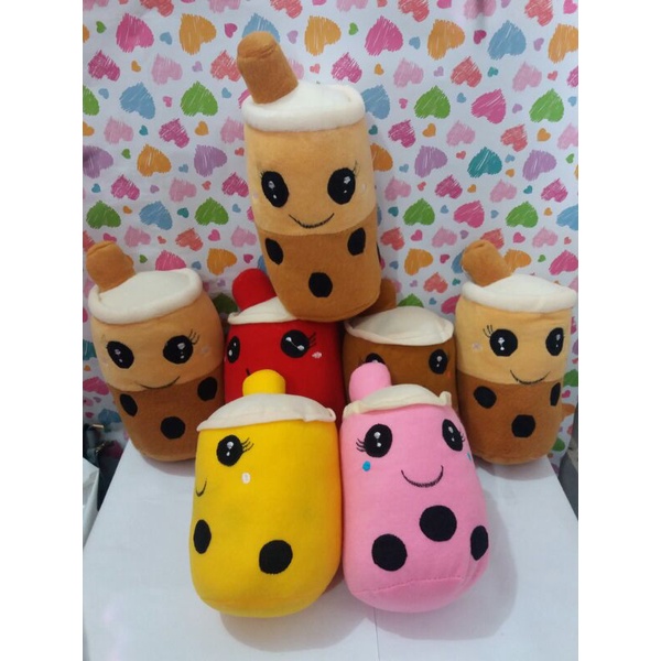 Boneka Boba M ukuran 20cm dan 18cm / mini S 12cm / Boneka boba milk tea /boneka boba viral