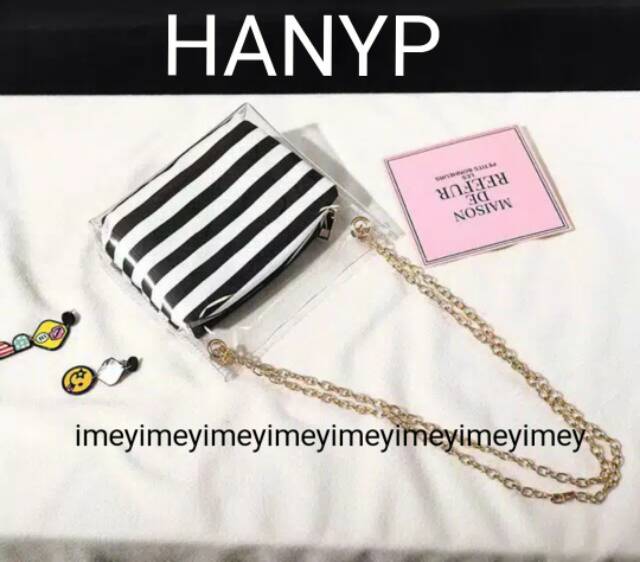 Sling bag Hanyp mika transparan tas selempang wanita cantik tas mini