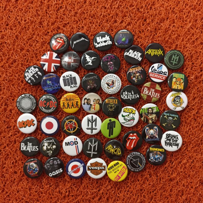 PIN BUTTON MUSIK / BAND TERLARIS TERMURAH BEST QUALITY