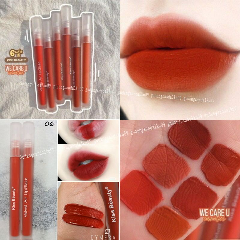 𝐌𝐀𝐓𝐓𝐄 𝐋𝐈𝐏𝐒𝐓𝐈𝐂𝐊 - Velvet AIR LIPGLAZE Lipstik Waterproof Soft Tahan Lama Hasil Akhir Matte