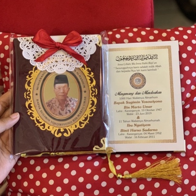 CETAK BUKU YASIN TAHLIL HARDCOVER BELUDRU FOIL FOTO MURAH PREMIUM