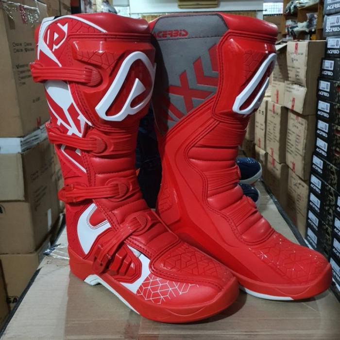 Sepatu Biker / Sepatu Trail Cross Trabas Acerbis Xteam Merah Putih