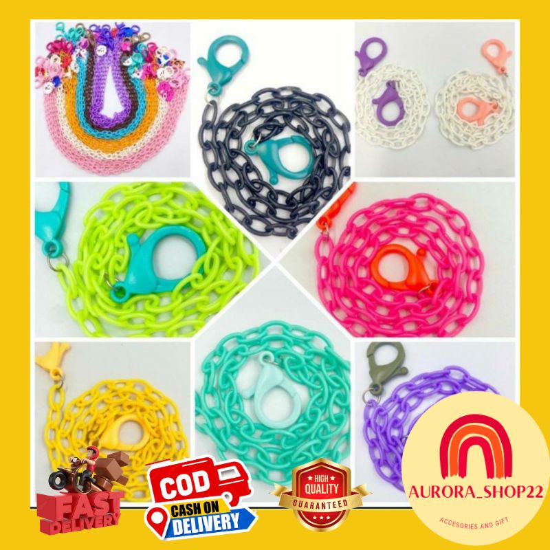[COD] Strap Masker Korea Rantai Polos / Karakter BTS / Konektor Masker Unicorn / Strap Rantai BTS