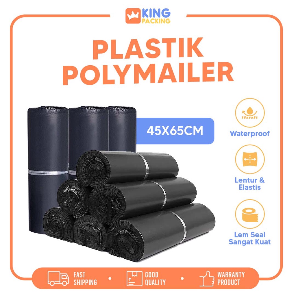 PLASTIK PACKING POLYMAILER IMPORT 45X65 CM TEBAL 100% BERKUALITAS KING PACKING