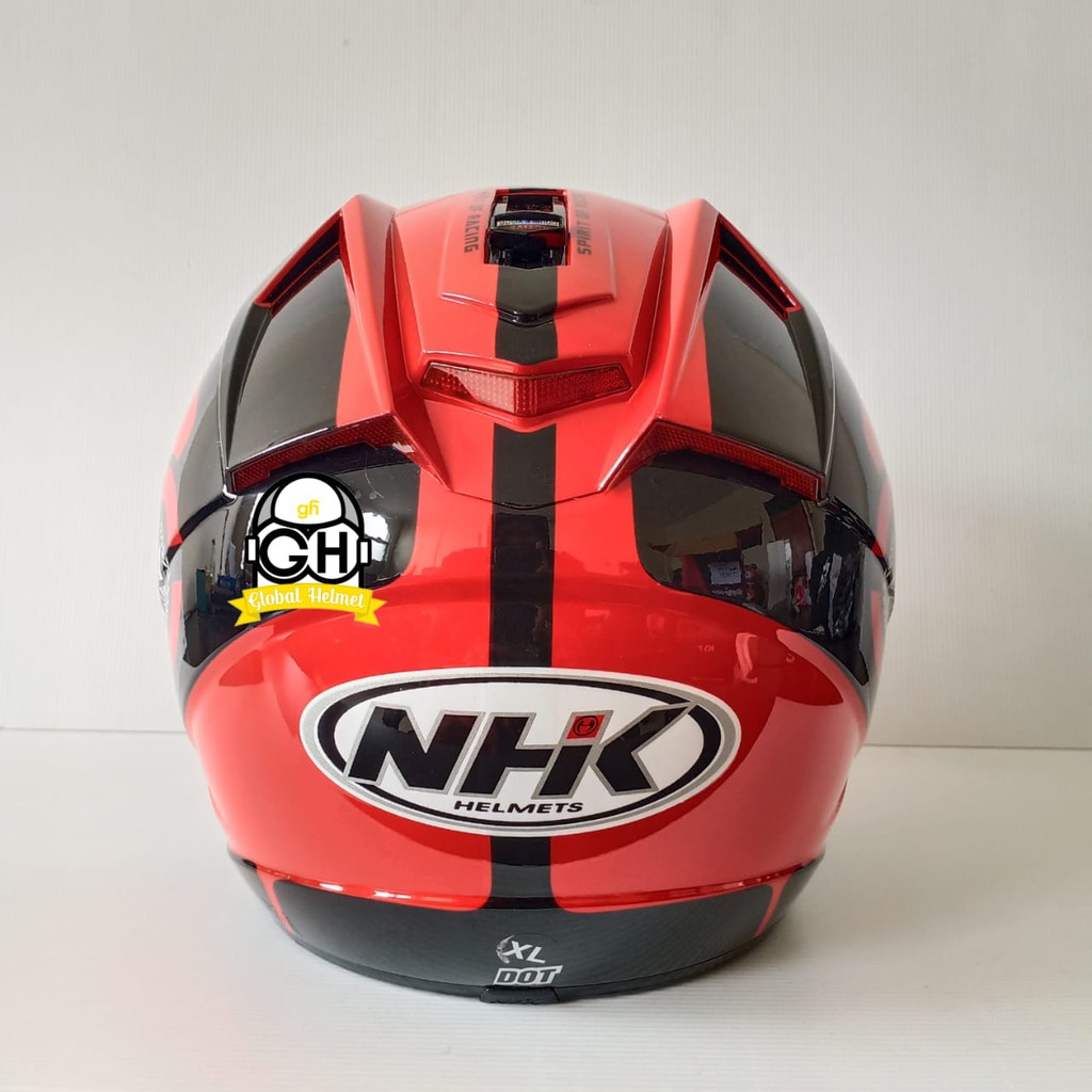 HELM FULLFACE NHK GP1000 NHK GP-1000 MOTIF R75 R -75 RED BLACK GP 1000 ORIGINAL NHK