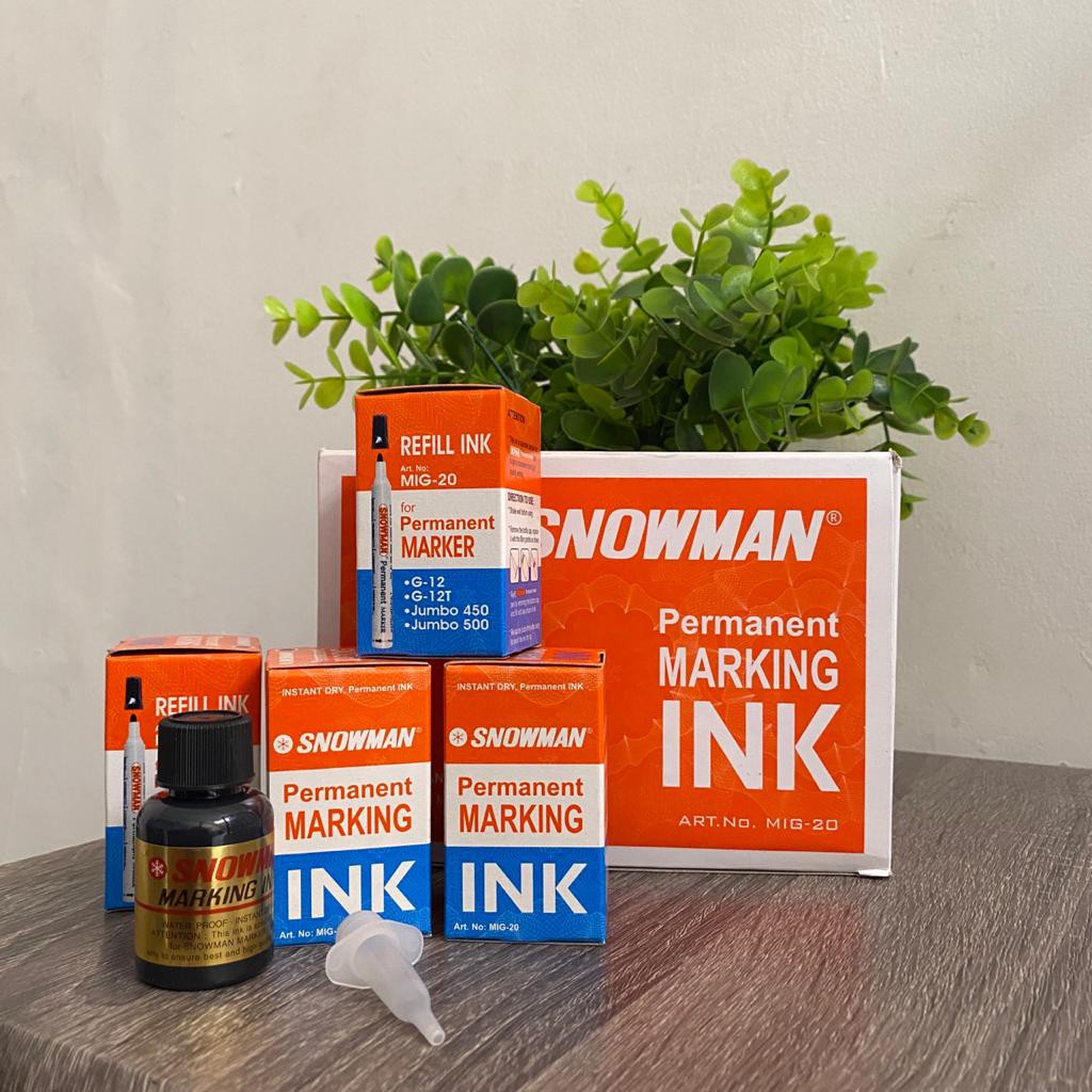 REFILL INK TINTA SPIDOL PERMANEN - ISI TINTA SPIDOL SNOWMAN