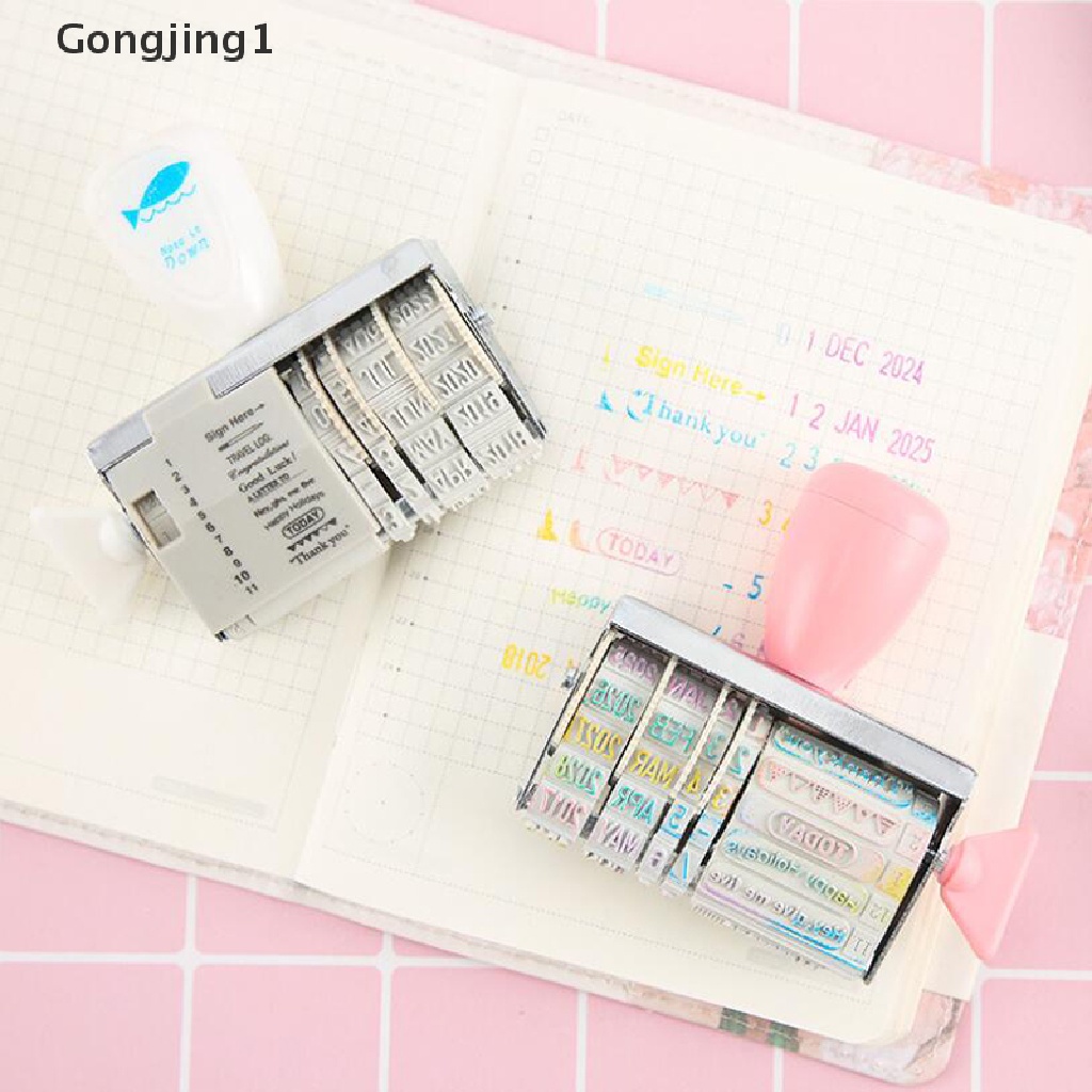 Gongjing1 Stempel Roller Portable DIY Untuk Scrapbookkartu Ucapan