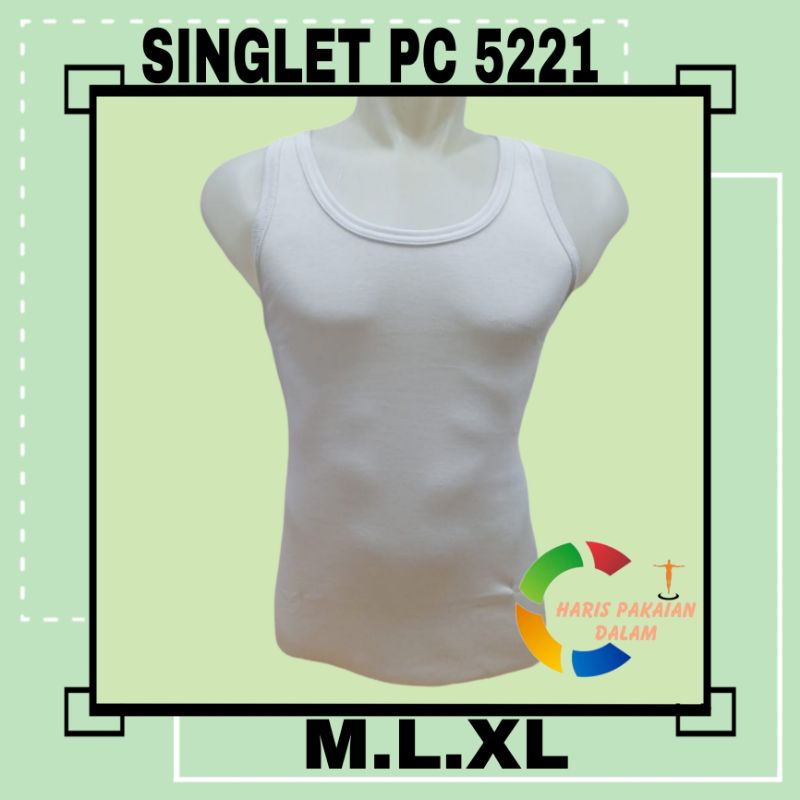 Kaos Dalam Singlet Pierre Cardin 5221 Putih Isi 1