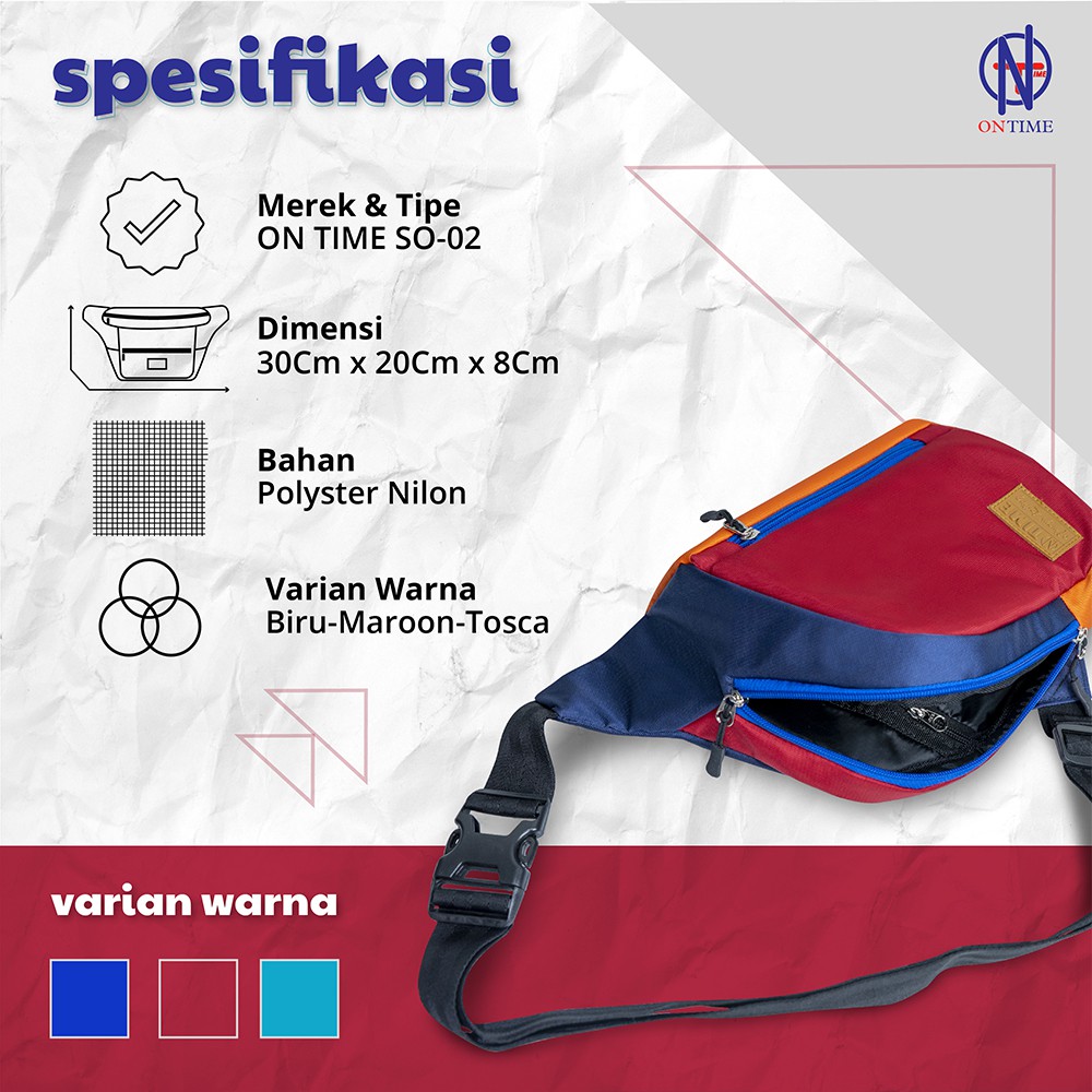 Tas Selempang Pria Tas Slempang Wanita Sling bag Pria ONTIME