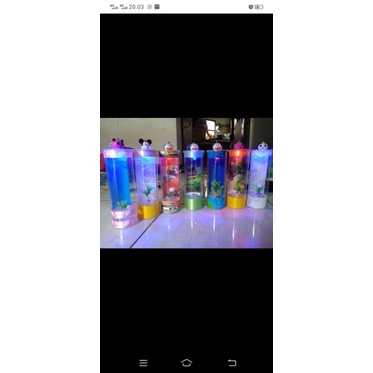 AQUARIUM MINI IKAN CUPANG LED KARAKTER LUCU AQUARIUM MIKA TABUNG AQUARIUM CUPANG AQUARIUM LED CUPANG