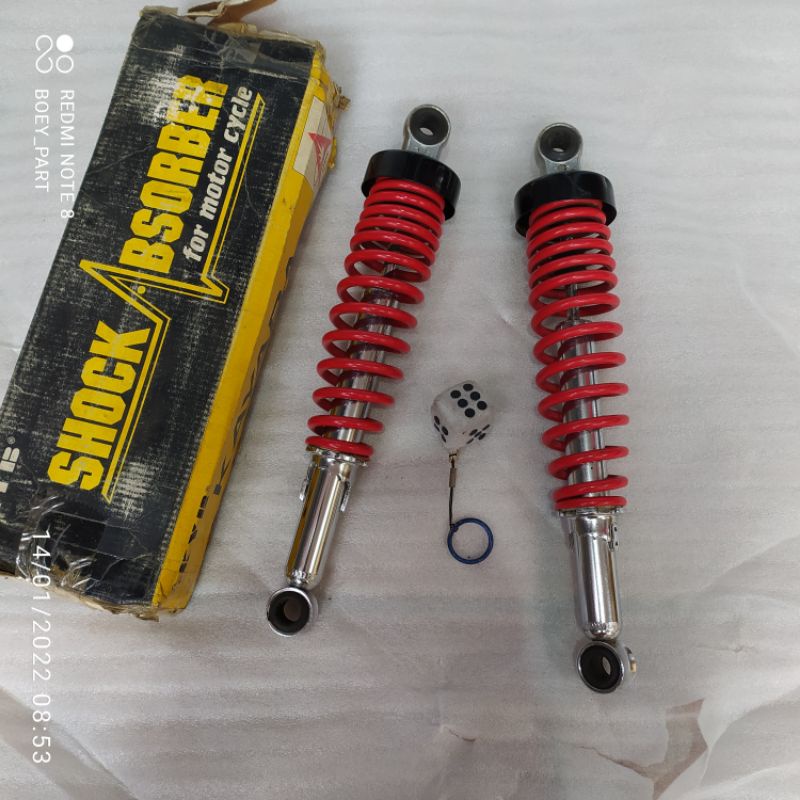 shockbreaker shock belakang yamaha rx king rxking rxk cobra rxz rx z per ulir merah original kayaba 