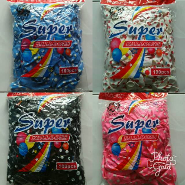 Balon Polkadot / Balon Latek (isi +- 100 Pcs)