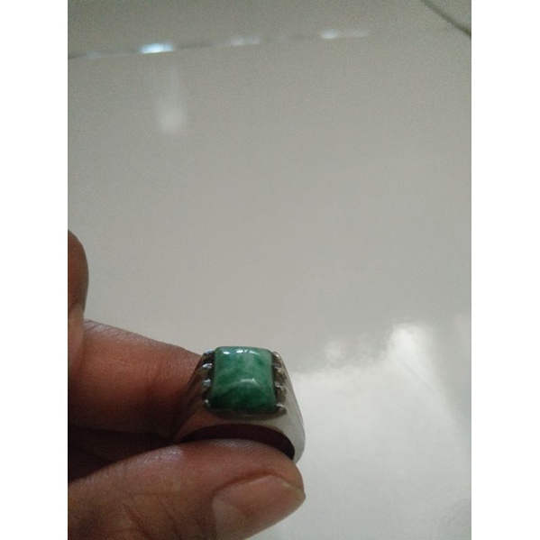 Cincin Batu Akik Giok Aceh Natural