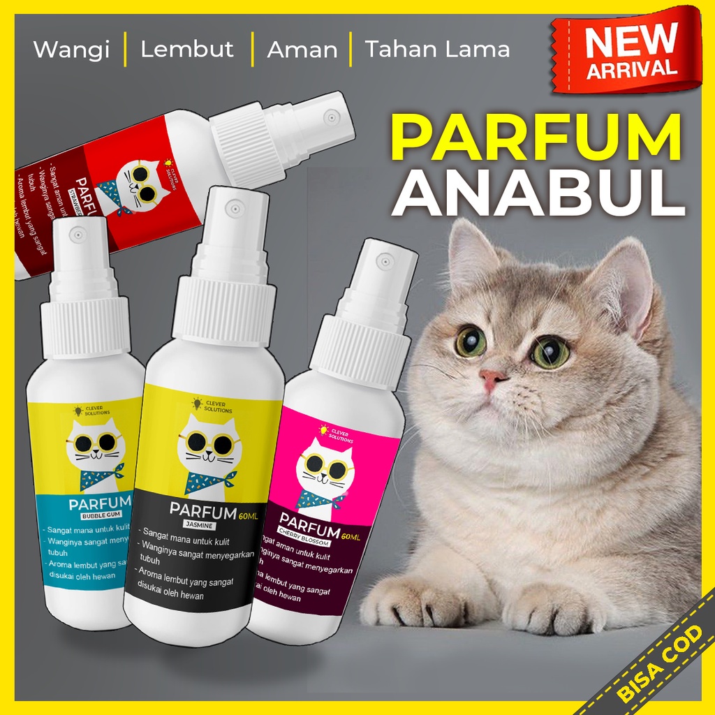 Parfum Kucing Kelinci Hamster Sugar Glider Pelembut Bulu Premium Wangi Tahan Lama 60ML Clever Solutions Royodha