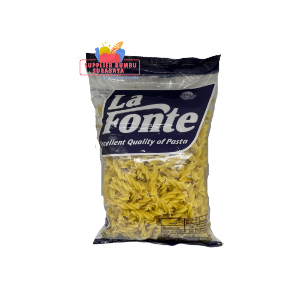 La Fonte Pasta Chiferi Rigati 206 Spaghetti 11 Penne Rigatti 91 Fusilli 202 500g