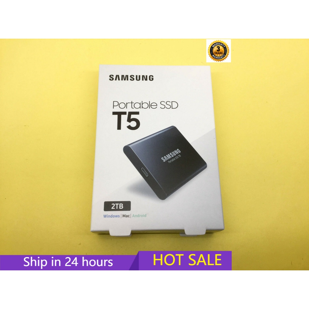 Free Gift  Top MU-PA2T0B/AM Samsung T5 Portable SSD - 2TB - USB 3.1 External SSD MU-PA2T0B