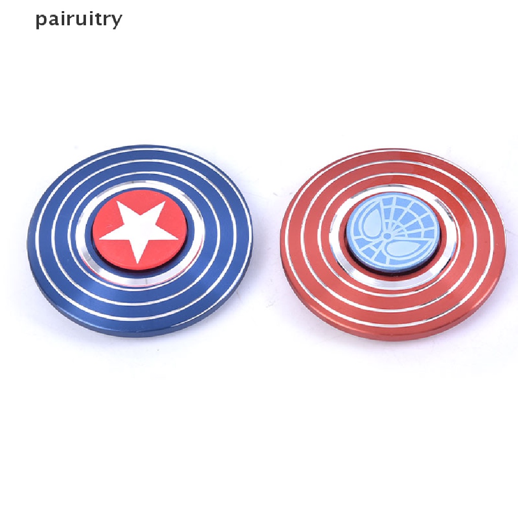 Prt Fidget Spinner Gyro Bahan Alloy Model Perisai Captain America PRT