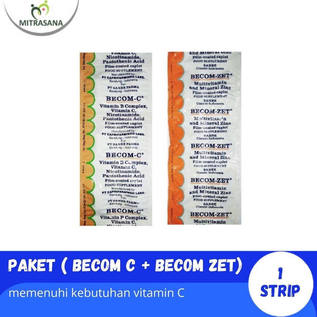 paket vitamin c ( becom c + becom zet)