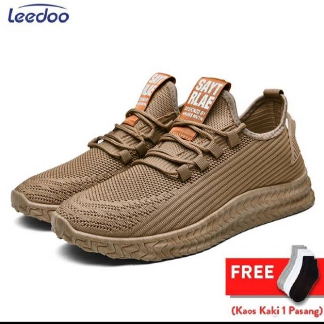 Leedoo sepatu pria sepatu olahraga sepatu sneakers