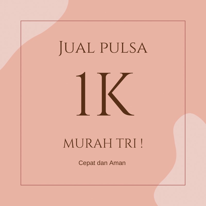 JUAL PULSA MURAH TRI 1000