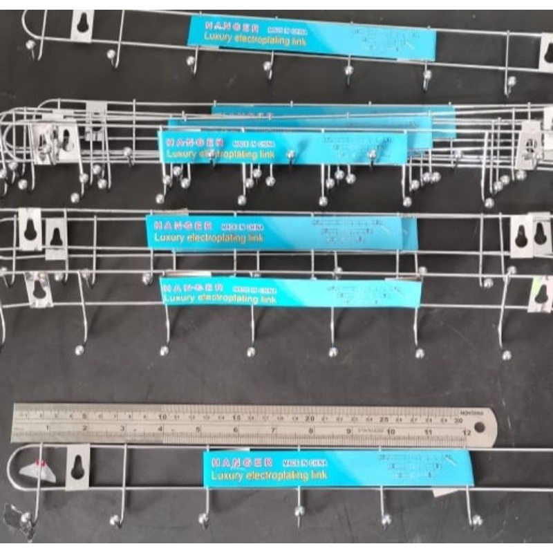 kapstok/gantungan baju stainless 8 kait