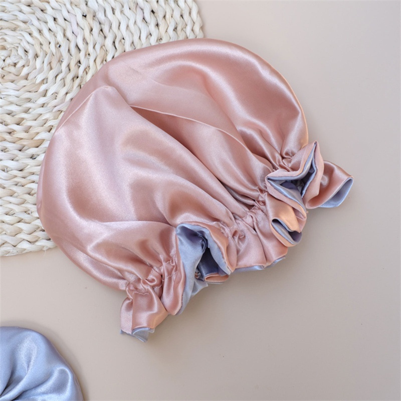 Mary Topi Tidur Elastis Motif Bunga Bahan Satin Untuk Bayi / Anak Perempuan