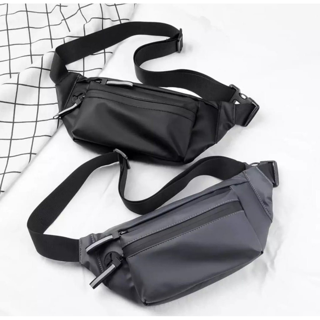 Tas Selempang Pria Anti Air Waistbag Wanita Tas Pinggang Waterproof