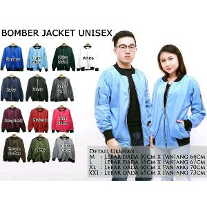 Promo Sweater size XXL BOMBER JACKET UNISEX Warna Hijau Botol Murah