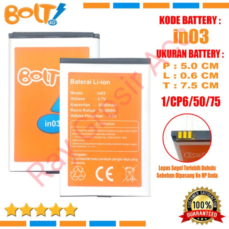 Baterai Original Double Power BOLT Aquila Max Ultra LTE IN03 , iN 03 BL1