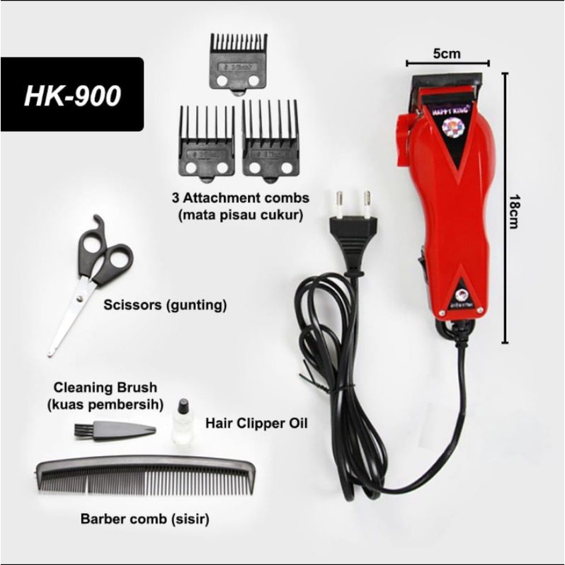 HAPPY KING HK-900 PROCLIPPER/Alat Cukur Rambut/Mesin Cukur⭐ Super8 ⭐