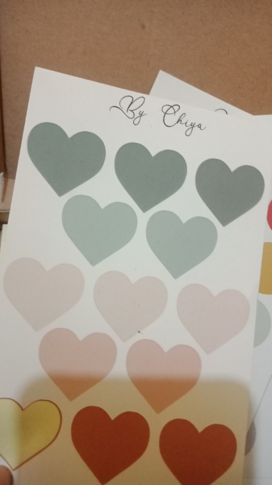 Sticker Bentuk Hati Heart Sticker