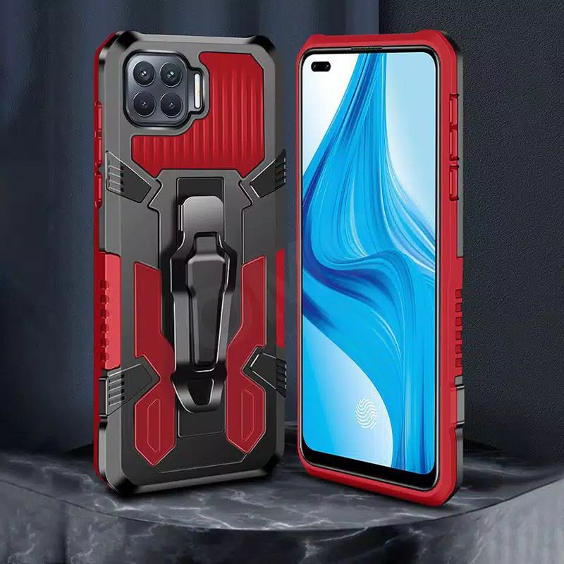 Hard Case Oppo Reno 2F Reno 4 Reno 4F Reno 5 Reno 5F Reno 6 Case H8 I-Crystal Transformer Robot Ironman Kickstand