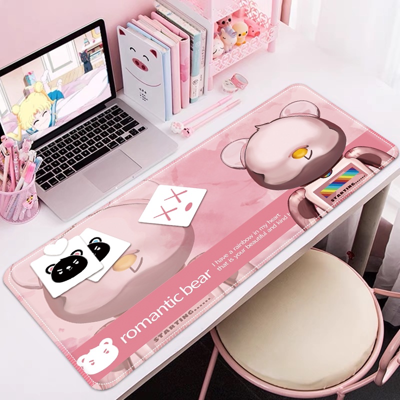 Mouse Pad Ukuran Besar Tebal Anti slip Motif Kartun Lucu