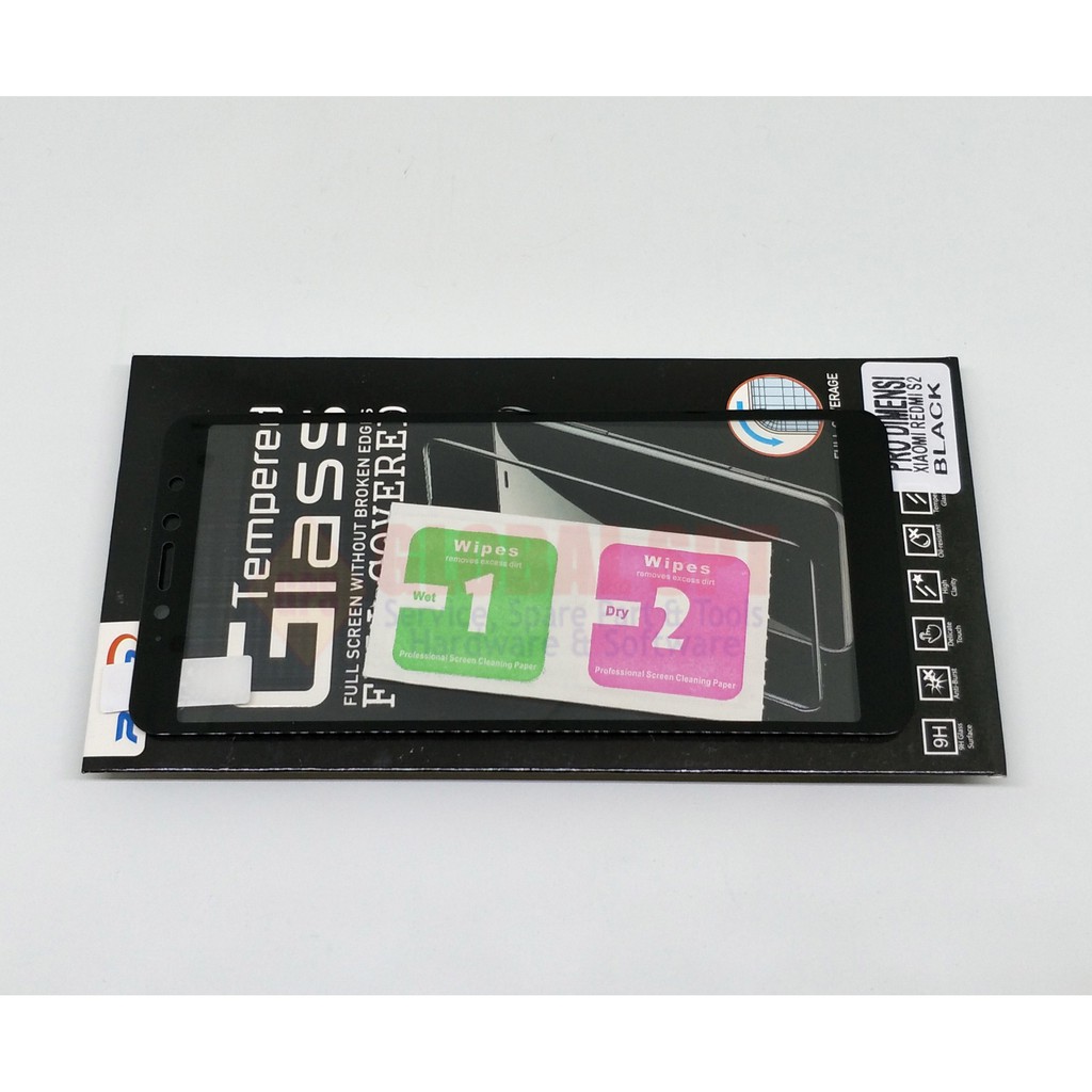 ANTIGORES KACA XIAOMI REDMI S2 FULL WARNA / AG TG / TEMPERED GLASS