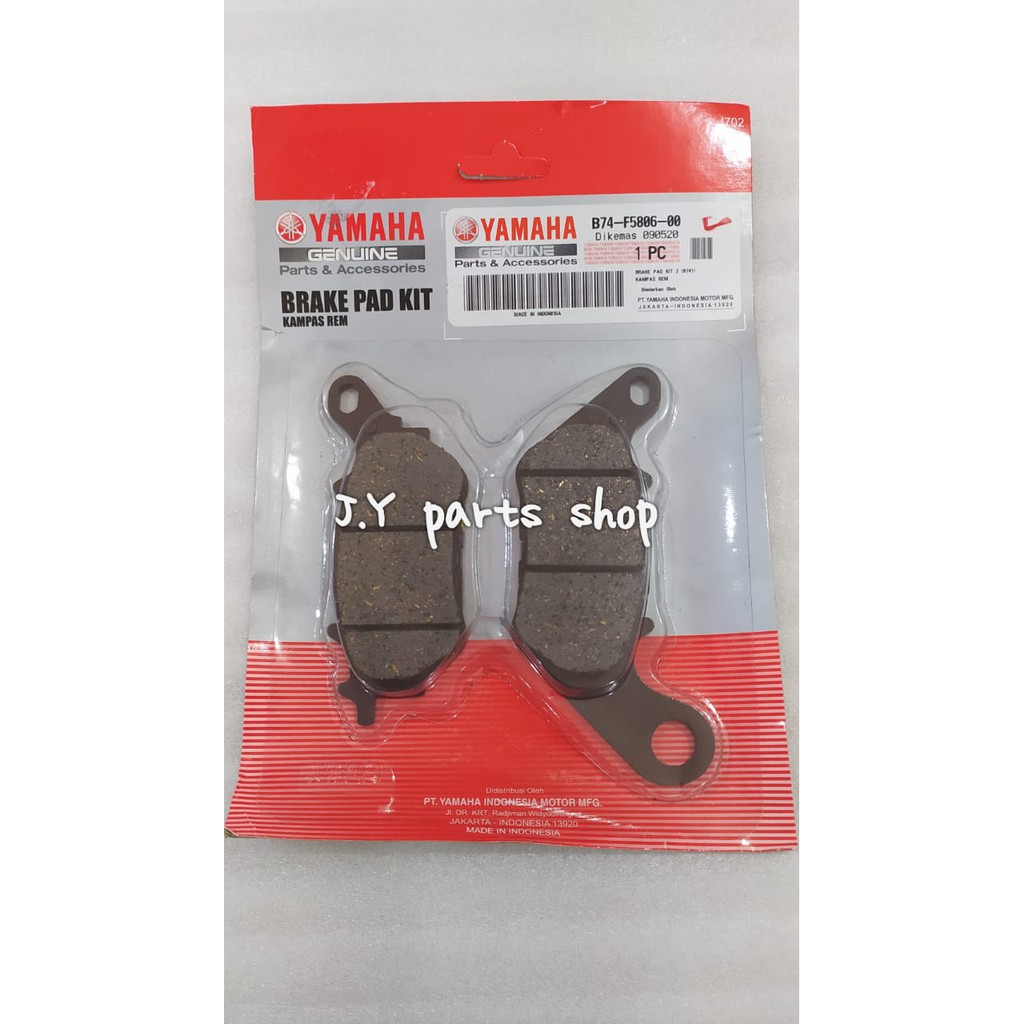 KAMPAS REM DISK DISC BRAKE PAD BELAKANG XMAX X MAX 250 ORIGINAL YAMAHA B74-F5806-00