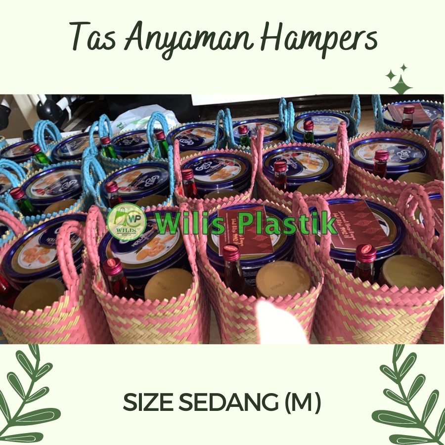 Tas Anyaman Plastik LURIK TANGGUNG untuk pengusaha Hampers Souvenir Parcel wadah berkat Kotak Nasi Tas Anyaman Plastik Hajatan