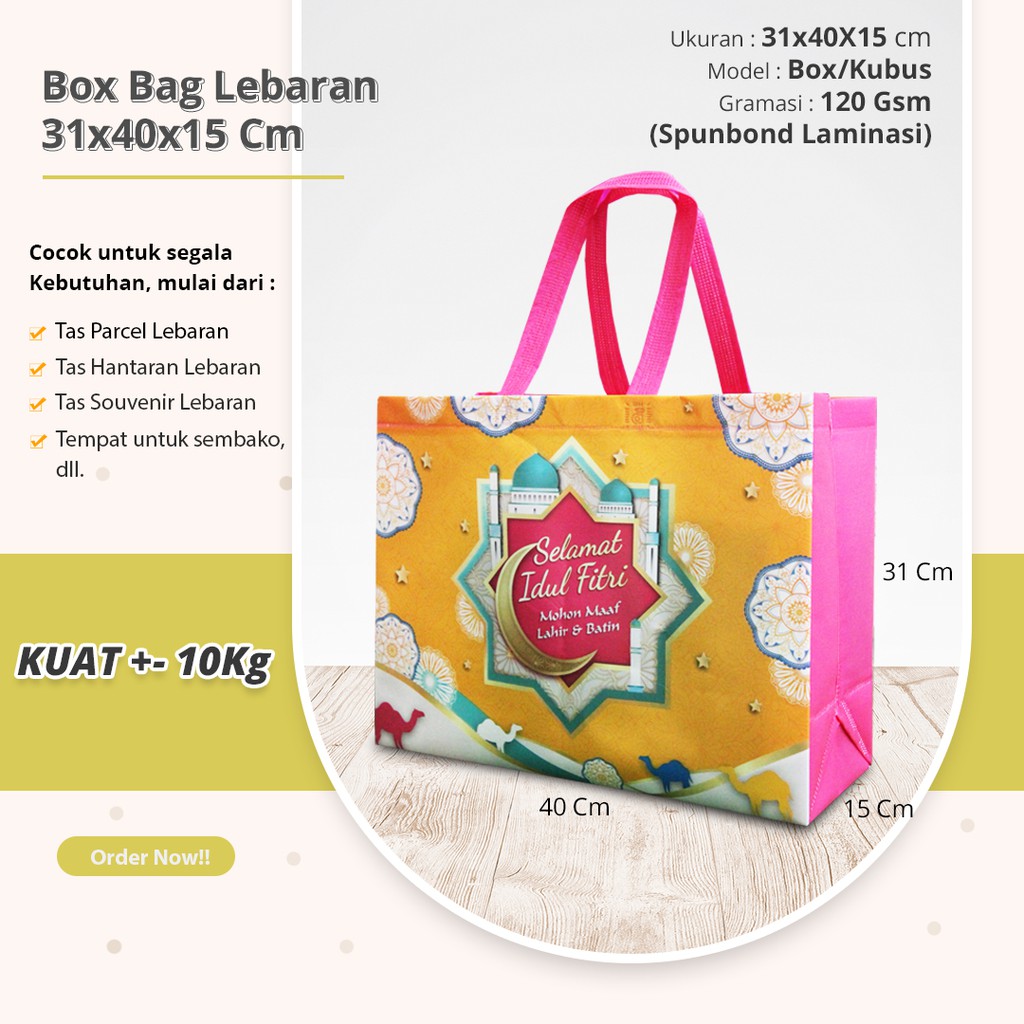 

GOODIE BAG IDUL FITRI LAMINASI | TAS LEBARAN | TAS BINGKISAN LEBARAN 31X40X15