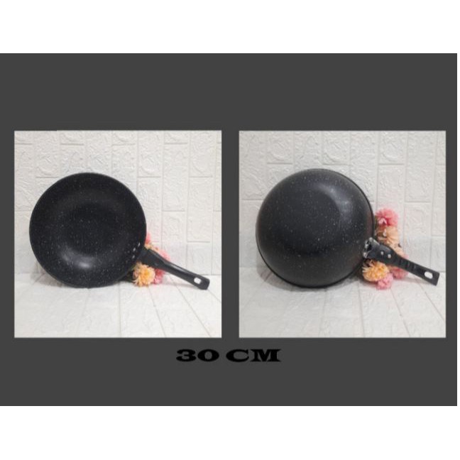 WAJAN HITAM TEBAL/WOK PAN 30CM