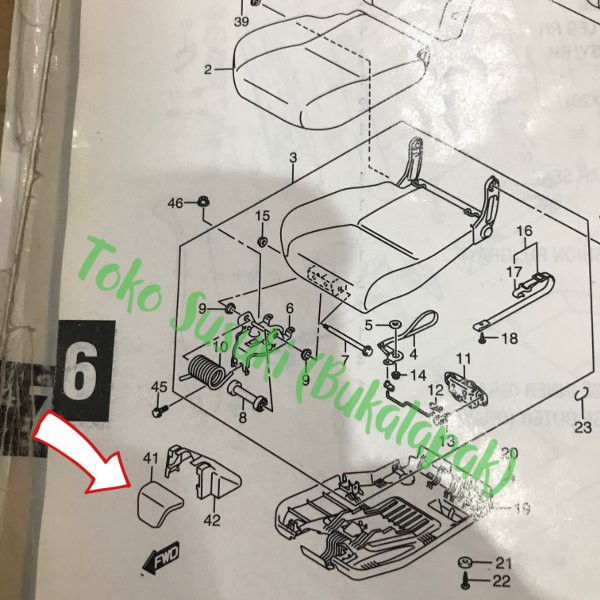 Tutup Bawah Jok Belakang Suzuki SX4 Original Suzuki Asli SGP