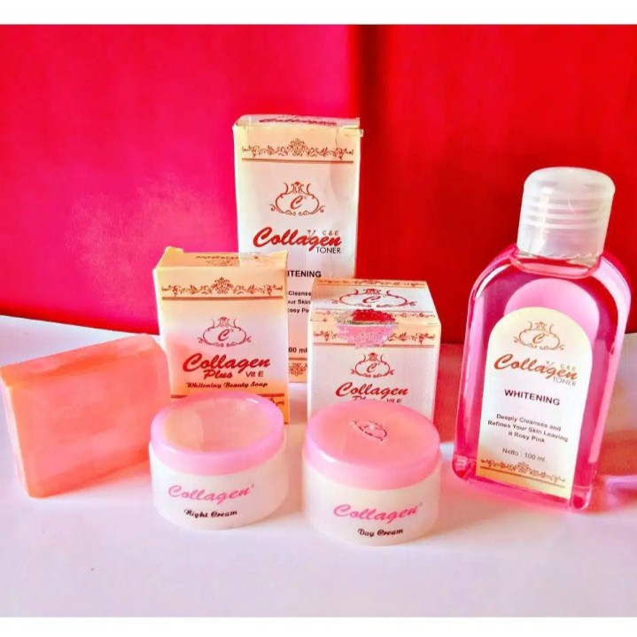 Cream Collagen - Paket Krim Collagen Original + Sabun &amp; Toner Whitening