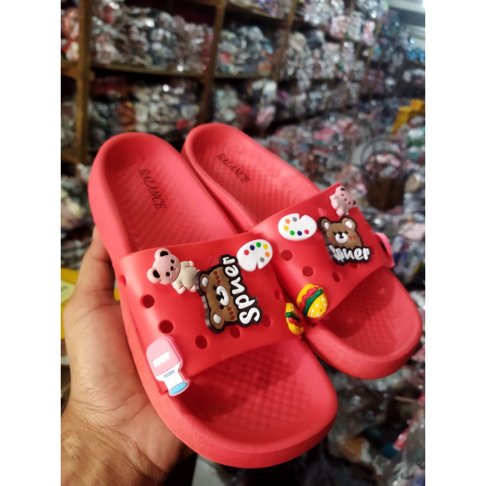 sandal selop anak rumahan terbaru import 2207-1S (24-35) Sandal baim fuji anak kecil tanggung