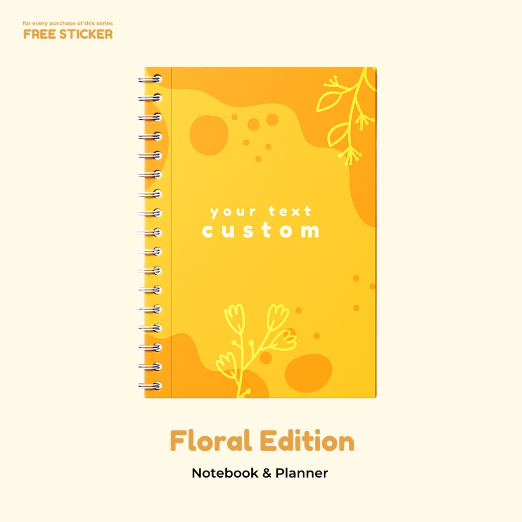 

Floral Edition 1 - Notebook & Planner ( Custom Tulisan / Nama )