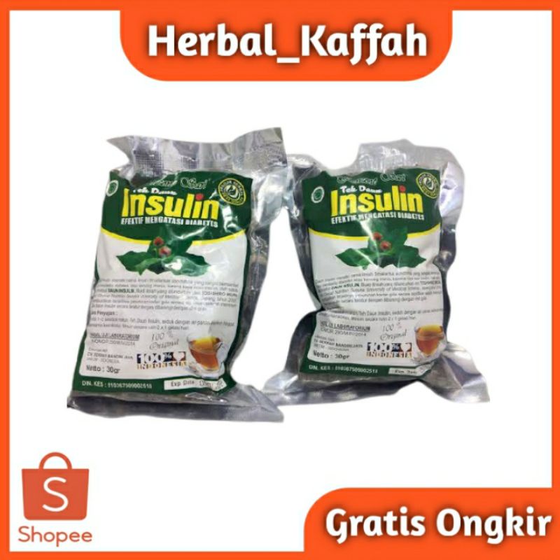 Teh Seduh Daun Insulin Obat Herbal Alami Diabetes Asli 100% Original insulin curah