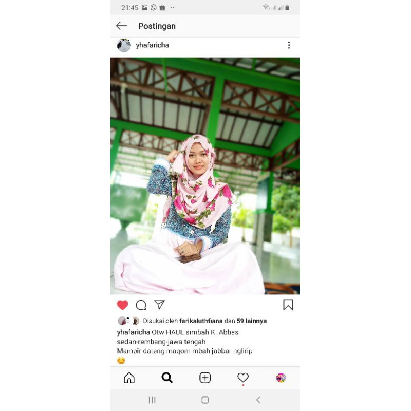 PRELOVED PSGF PINK TIARA HIJABERS HIJAB PASMINA INSTANT MURAH