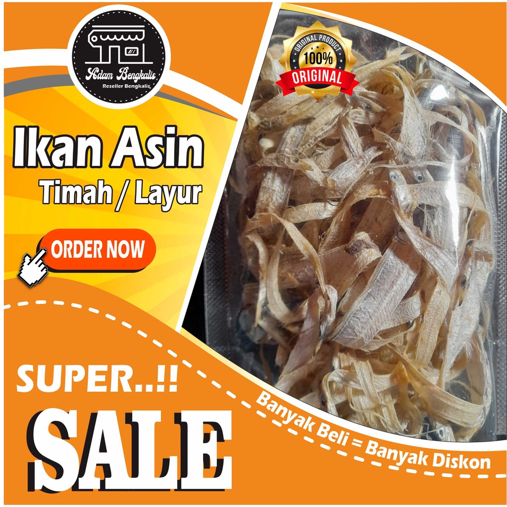 

Ikan Asin Timah / Layur Fresh dari laut Pulau Bengkalis- Riau - Pelengkap Makanan penyedap rasa makan Kemasan 1kg