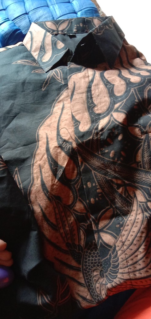 Peksi Gumelar Hitam Kemeja Batik Pria Lengan Panjang Full Furing Katun Halus Primisima