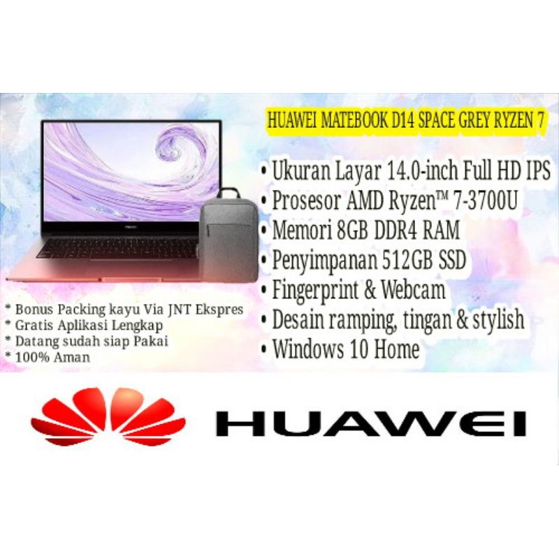 HUAWEI MATEBOOK D14 SPACE GREY RYZEN 7